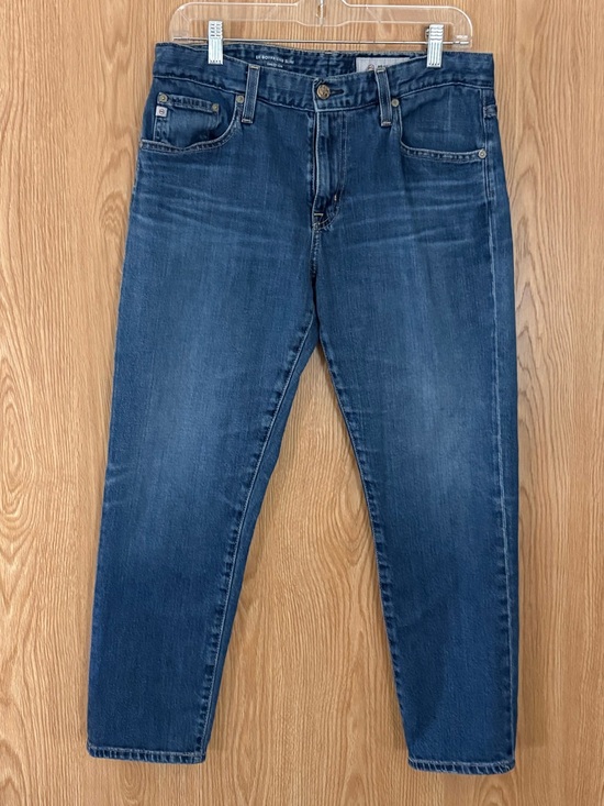 Ag Adriano Goldschmied Denim - Ag Adriano Goldschmied Blue Ex Boyfriend Slouchy Slim Capris Jeans